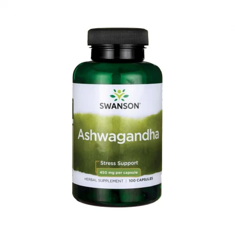 Ashwagandha 450 mg (100 kaps) Żeń-Szeń Indyjski Swanson