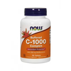 Witamina C-1000 Complex Buforowana + Bioflawonoidy + Rutyna + Acerola (90 tab) Now Foods