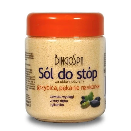 Sól do Stóp ze skłonnościami do Grzybicy i Pękania Naskórka 550g BINGOSPA