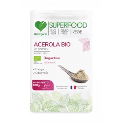 Acerola Bio SuperFood Proszek 200 g BeOrganic