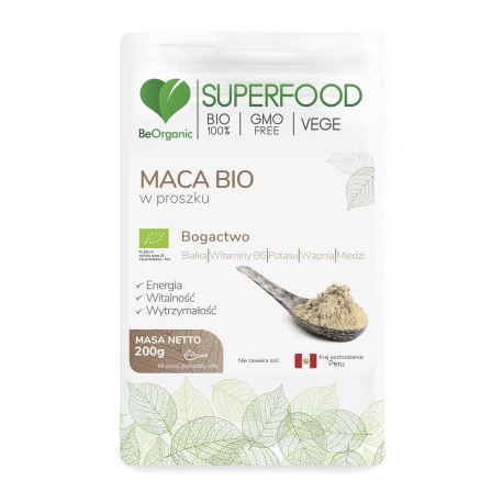 Maca Bio SuperFood Proszek 200 g BeOrganic
