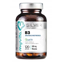Witamina B3 Amid Kwasu Nikotynowego 500 mg (120 kaps) Silver MyVita