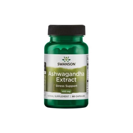 Ashwagandha Ekstrakt 450 mg (60 kaps) Żeń-Szeń Indyjski Swanson