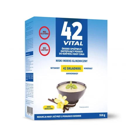 42 VITAL Niskokaloryczna Dieta Roślinna Smak Waniliowy 510g Aliness