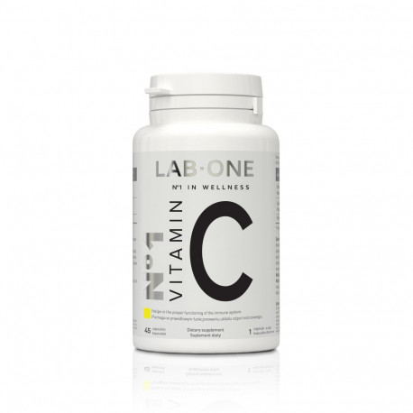 Nr 1 Vitamin C 1000 mg Witamina C Kwas L-askorbinowy (45 kaps) Lab One