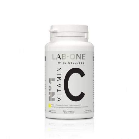 Nr 1 Vitamin C 1000 mg Witamina C Kwas L-askorbinowy (45 kaps) Lab One