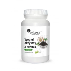 Węgiel Aktywny z Kokosa Spożywczy FOOD GRADE 300 mg (100 kaps) Aliness