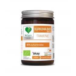 Kurkuma BIO 500 mg TRAWIENIE Kurkumina + Piperyna (50 kaps) BeOrganic