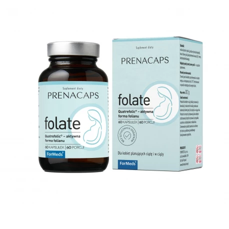 PRENACAPS Folate Quatrefolic Kwas Foliowy 800 mcg (60 kaps) ForMeds