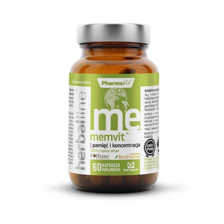 Memvit Pamięć i Koncentracja 7w1 (60 kaps) Herballine Pharmovit