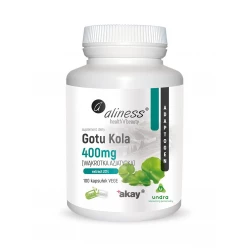 Gotu Kola 400 mg Ekstrakt 20% Wąkrotka Azjatycka (100 kaps) Undra Aliness