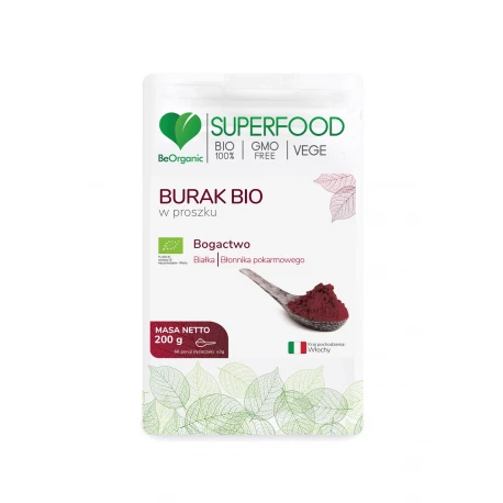 Burak Bio SuperFood Proszek 200 g BeOrganic