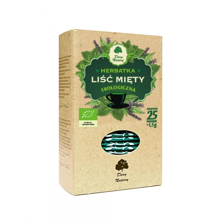 Herbatka Liść Mięty Mięta EKO Saszetki 25x1,5 g Herbata Dary Natury