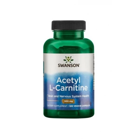 L-Karnityna Acetyl L-Carnitine 500 mg (100 kaps) Metabolizm Swanson