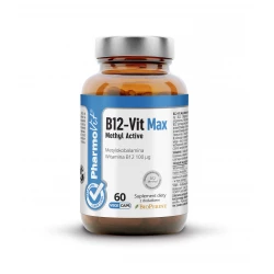 B12-Vit Max Methyl Active Witamina B12 Metylokobalamina 100 mcg (60 kaps) CLEAN Pharmovit