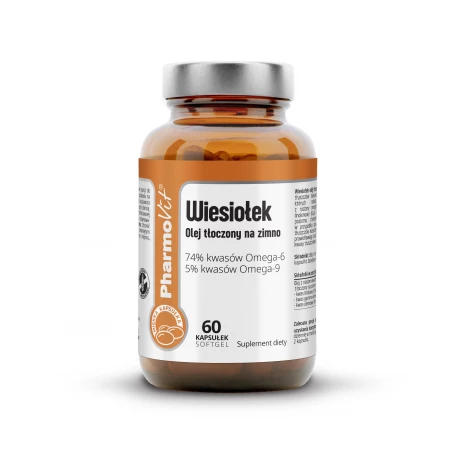 Olej z Wiesiołka Tłoczony na Zimno 1000 mg Omega-6-9 (60 kaps) CLEAN Pharmovit