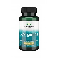 L-Arginina 500 mg Prekursor Tlenku Azotu (100 kaps) Swanson