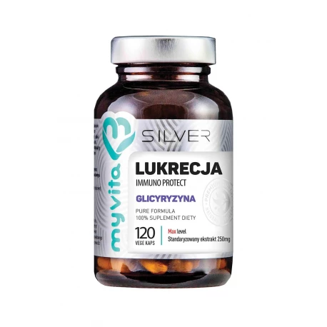 Lukrecja Immuno Protect 250 mg Glicyryzyna Odporność (120 kaps) Silver MyVita