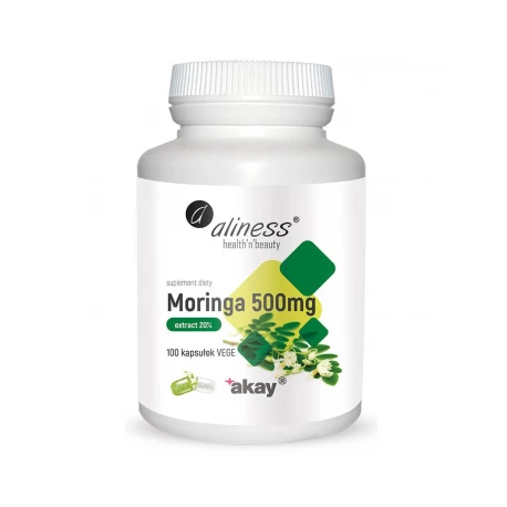 Moringa Olejodajna 500 mg Ekstrakt 20% (100 kaps) VEGE Aliness