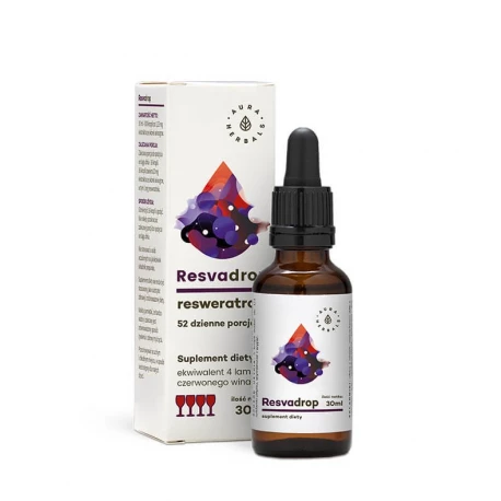 Resvadrop Resveratrol Resweratrol Krople 30 ml w Płynie Aura Herbals