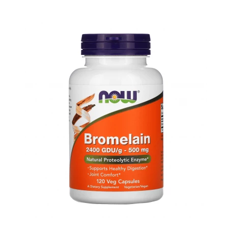 Bromelain Bromelaina 500 mg Enzymy Trawienne (120 kaps) Now Foods