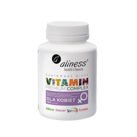 Dla Kobiet Premium Vitamin Complex Witaminy i Minerały Vege (120 tab) Aliness