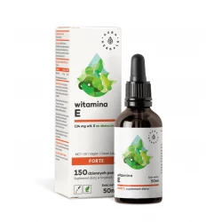 Witamina E Forte + Olej MCT Krople Clean Label Vege krople 50 ml w Płynie Aura Herbals