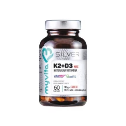 Witamina K2 + D3 MAX 100 mcg + 4000 IU (60 kaps) Silver Myvita