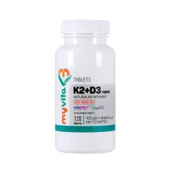 Witamina K2 + D3 Forte 100 mcg + 4000 IU (120 tab) Myvita