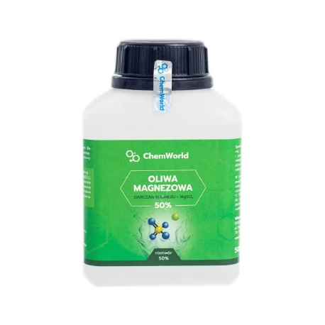 Oliwa Magnezowa 50% Siarczan Magnezu Sól Epsom Gorzka 500 ml ChemWorld
