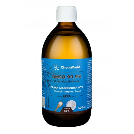 DMSO 99.9% + Oliwa Magnezowa Sól Epsom 50% Chlorek Magnezu - Roztwór 60% 500 ml ChemWorld