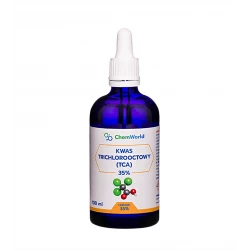 TCA Kwas Trichlorooctowy 35% Roztwór 50 ml Szklana Butelka z Pipetą ChemWorld