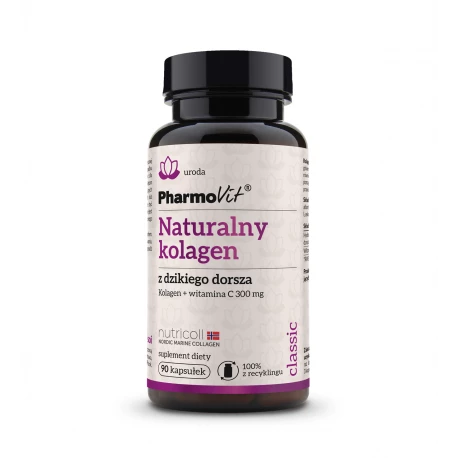 Naturalny Kolagen z Dzikiego Dorsza + Witamina C (90kaps) Pharmovit