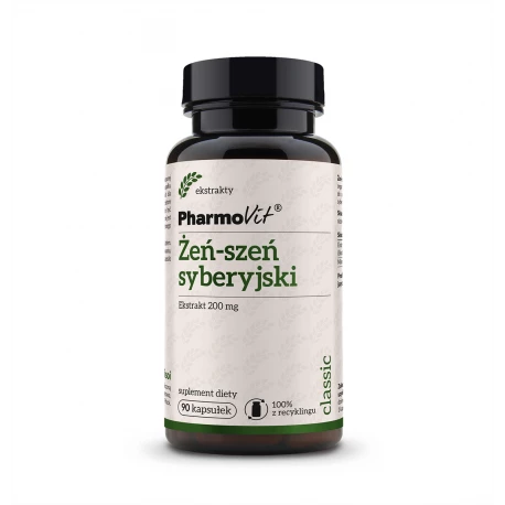 Żeń-szeń Syberyjski 20:1 200 mg (90 kaps) Pharmovit