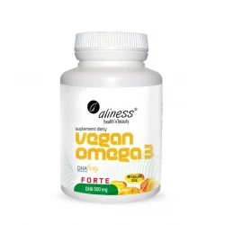 Wegańska Vegan Omega 3 Forte Kwasy DHA 500 mg (60 kaps) Aliness