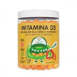 WITAMINA D3 Naturalne Żelki z witaminą D3 dla dzieci i dorosłych (120 szt) MyVita