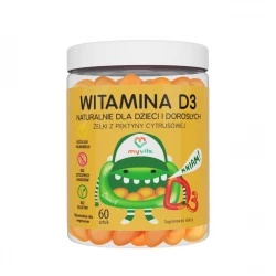WITAMINA D3 Naturalne Żelki z witaminą D3 dla dzieci i dorosłych (60 szt) MyVita