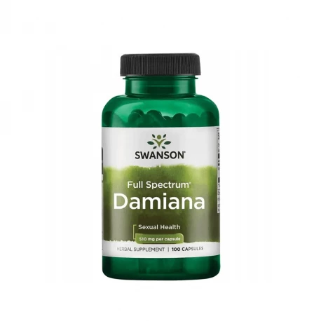 Ekstrakt z Liści Damiana Full Spectrum 510 mg (100 kaps) Swanson