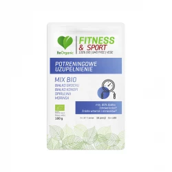 Potreningowe uzupełnienie BIO Fitness & Sport Białko Grochu Białko Konopi Spirulina Moringa Proszek 100 g BeOrganic