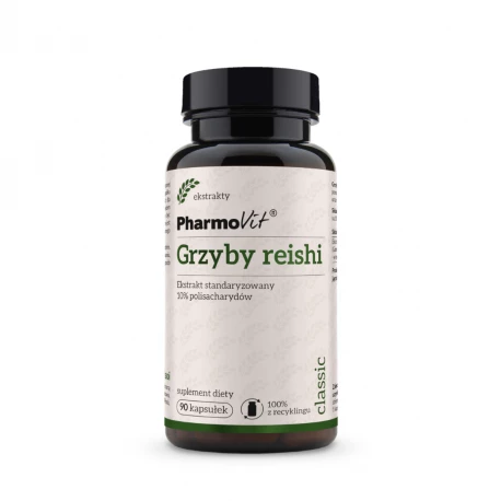 GRZYBY REISHI Ekstrakt 4:1 10% Polisacharydów (90 kaps) Pharmovit