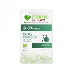 Zielone Oczyszczenie BIO Fitness & Sport Trawa Jęczmienna i Pszeniczna Chlorella Spirulina Proszek 100 g BeOrganic