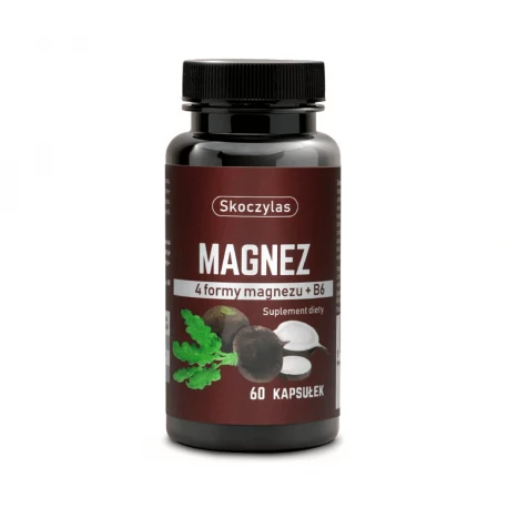 Magnez 4 formy z Witaminą B6 + Czarna rzepa (60 kaps) Skoczylas