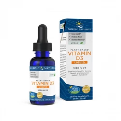 Vitamin D3 Liquid Wegańska Witamina D3 1000 IU Krople 30 ml Nordic Naturals