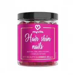 Hair Skin Nails Naturalne Żelki dla Dorosłych Wzmacniające Włosy, Skórę i Paznokcie (60 szt) MyVita