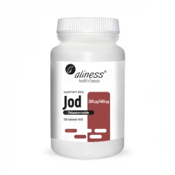 Jod (Jodek Potasu) 200 µg / 400 µg 200 Tabletek VEGE Aliness