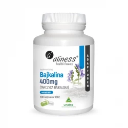 Bajkalina Tarczyca Bajkalska Ekstrakt 85% 400 mg Adaptogen (100 kaps) VEGE Aliness