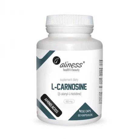 L-Carnosine AMINO ACIDS L-Karnozyna 500 mg (60 kaps) VEGE Aliness