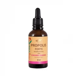Propolis Forte Ekstrakt 10% z Miodem Manuka na Odporność Bez Alkoholu 50 ml w Płynie Krople MyVita