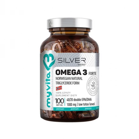 Omega 3 Forte 1000 mg Kwasy Tłuszczowe EPA DHA (100 sgels) Silver MyVita