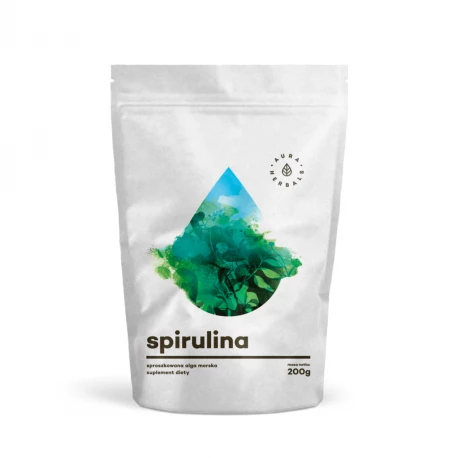 Spirulina Sproszkowana Alga Morska Witalność Organizmu 200 g Aura Herbals